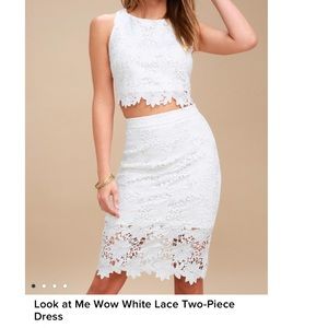 White 2 piece outfit